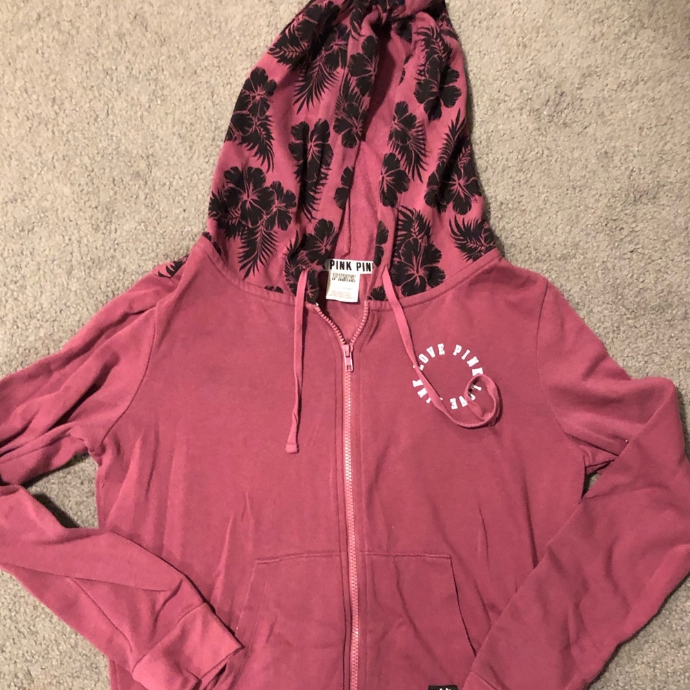 Pink hooded sweatshirt